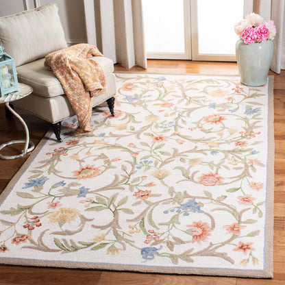 SAFAVIEH Fait Main Chelsea Jacomine French Country Floral Scroll Laine
