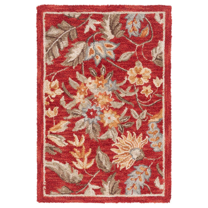 Tapis en laine floral fait main Chelsea Malda de style campagnard français SAFAVIEH