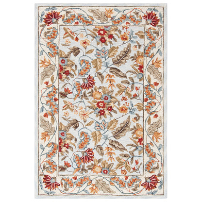 Tapis en laine floral fait main Chelsea Malda de style campagnard français SAFAVIEH