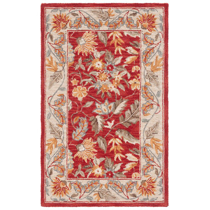 Tapis en laine floral fait main Chelsea Malda de style campagnard français SAFAVIEH