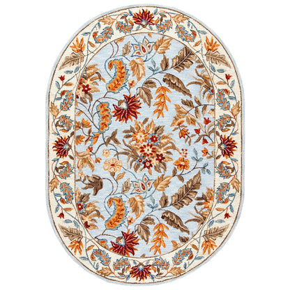 Tapis en laine floral fait main Chelsea Malda de style campagnard français SAFAVIEH
