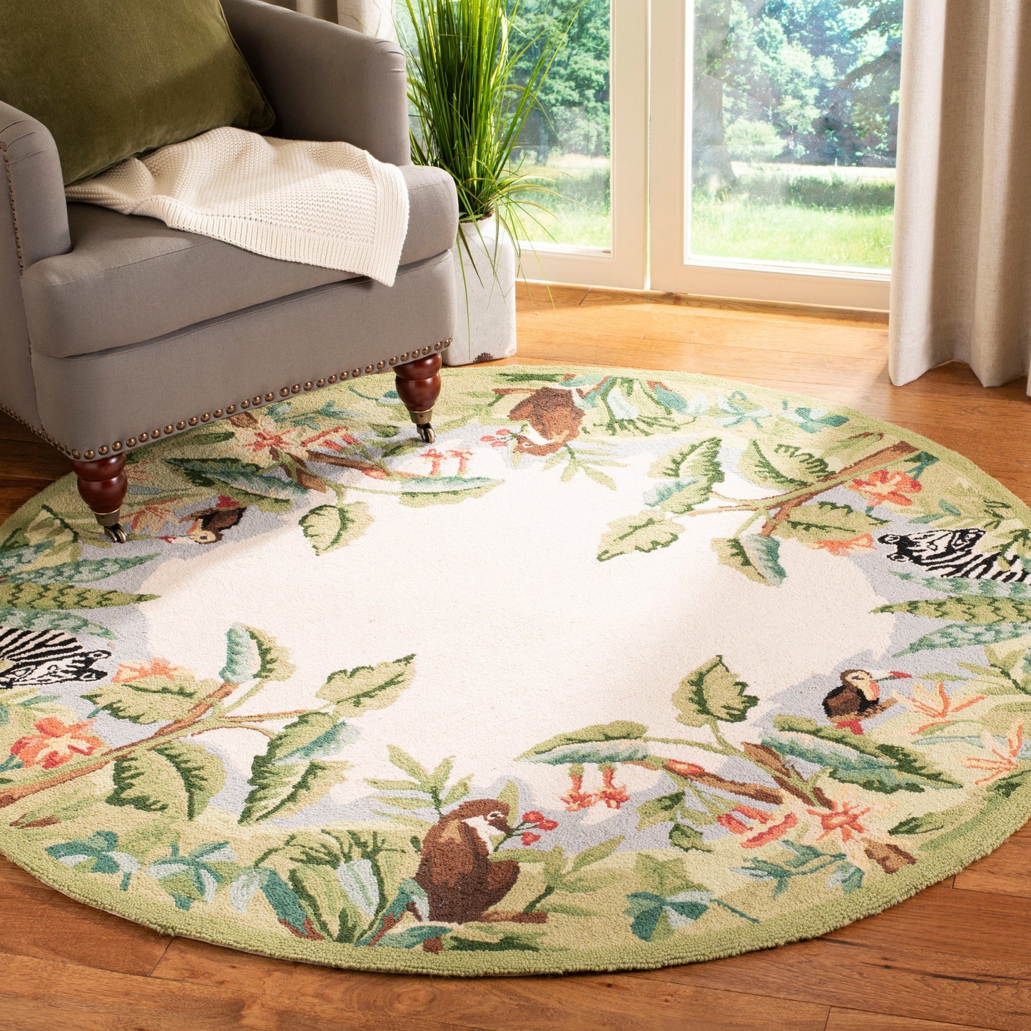 Tapis en laine fait main Chelsea Margrieta de style campagnard français SAFAVIEH