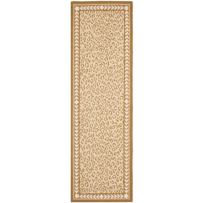 Tapis de jardin solaire Chelsea fait main en laine léopard de style campagnard français SAFAVIEH