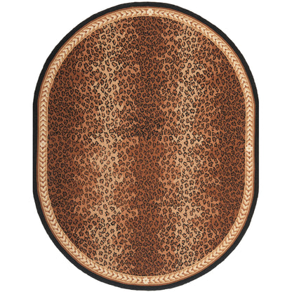 Tapis de jardin solaire Chelsea fait main en laine léopard de style campagnard français SAFAVIEH