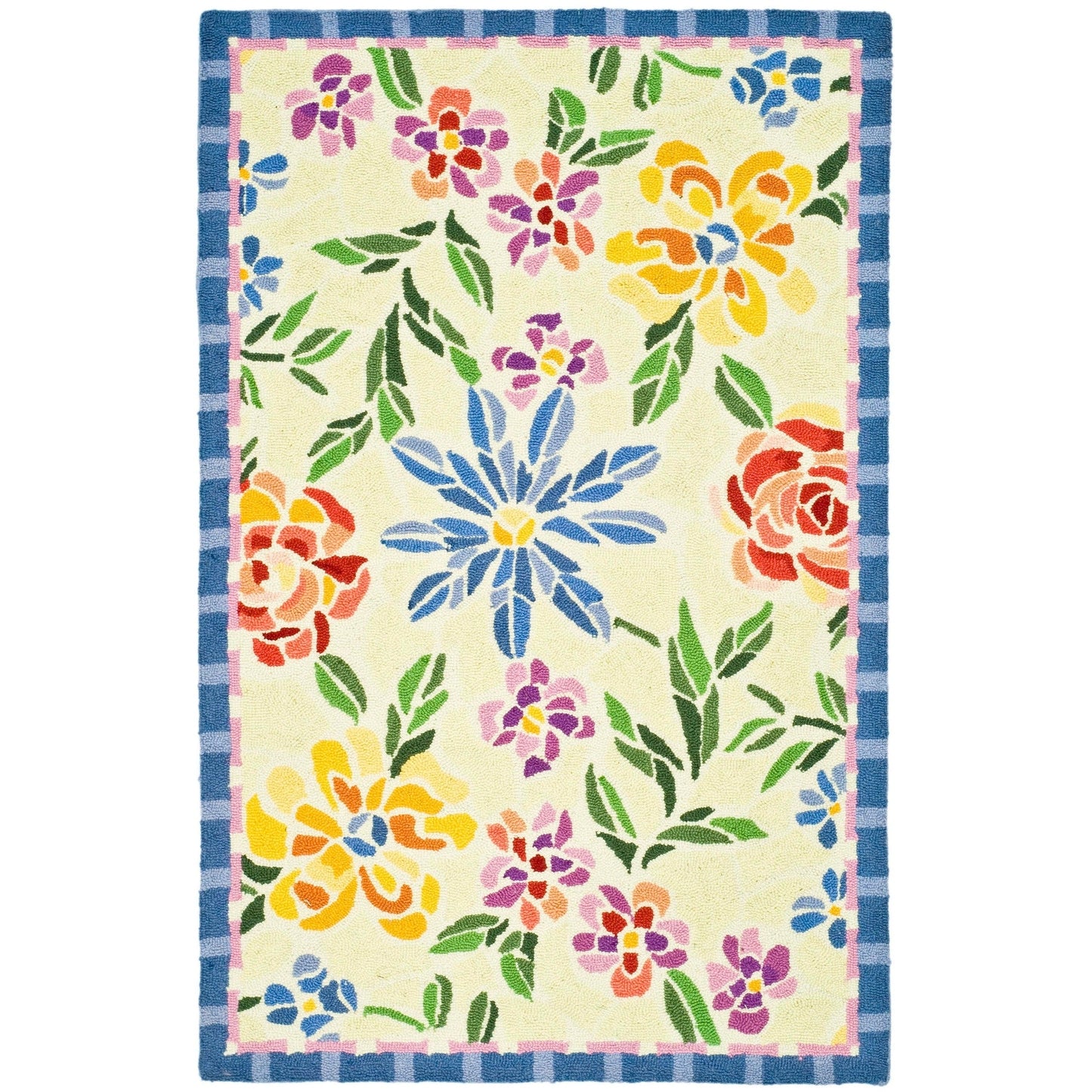 Tapis en laine floral Chelsea Sprig fait main SAFAVIEH
