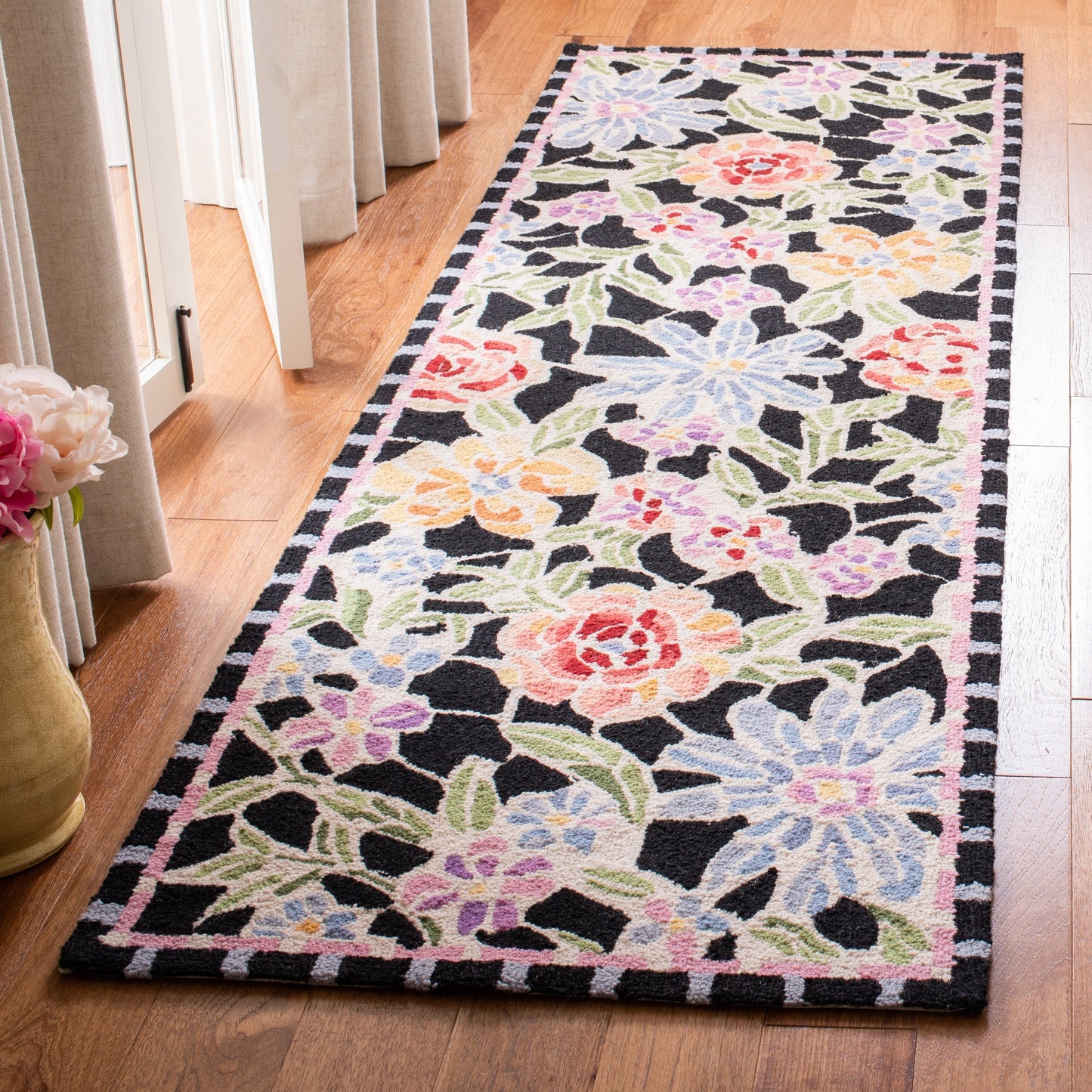 Tapis en laine floral Chelsea Sprig fait main SAFAVIEH