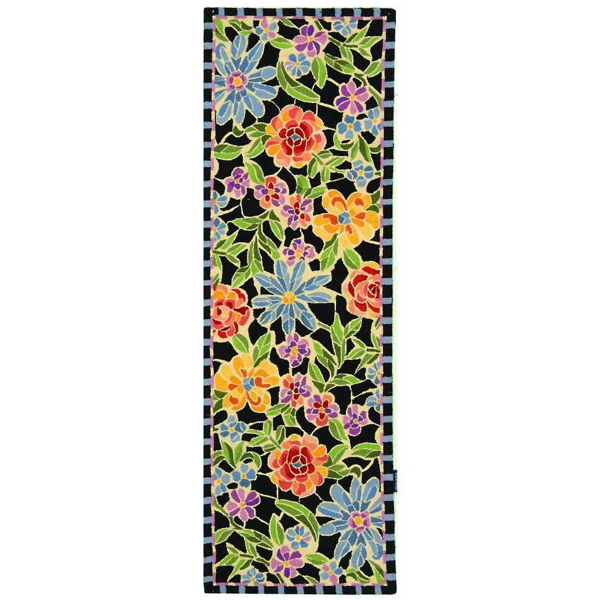 Tapis en laine floral Chelsea Sprig fait main SAFAVIEH