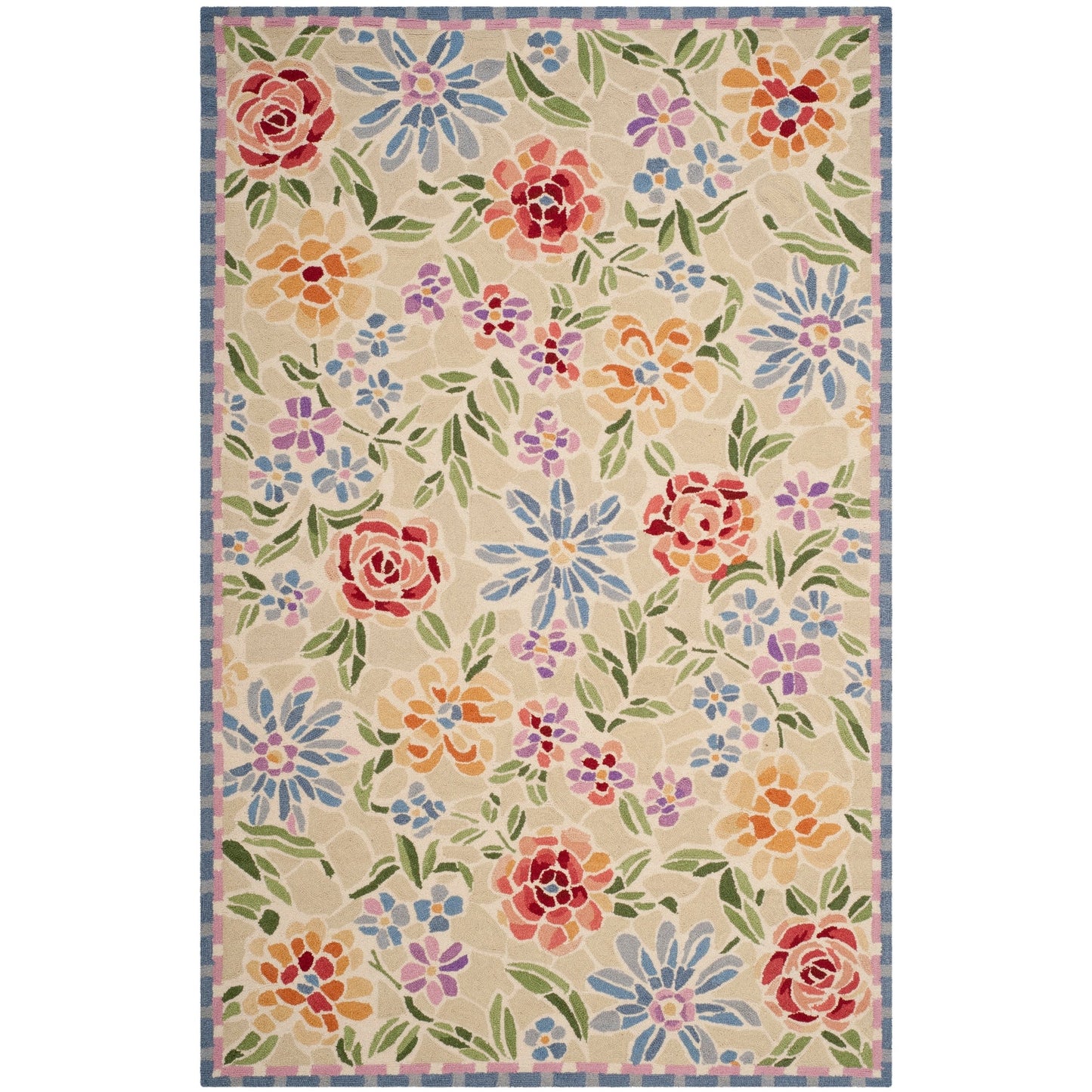 Tapis en laine floral Chelsea Sprig fait main SAFAVIEH