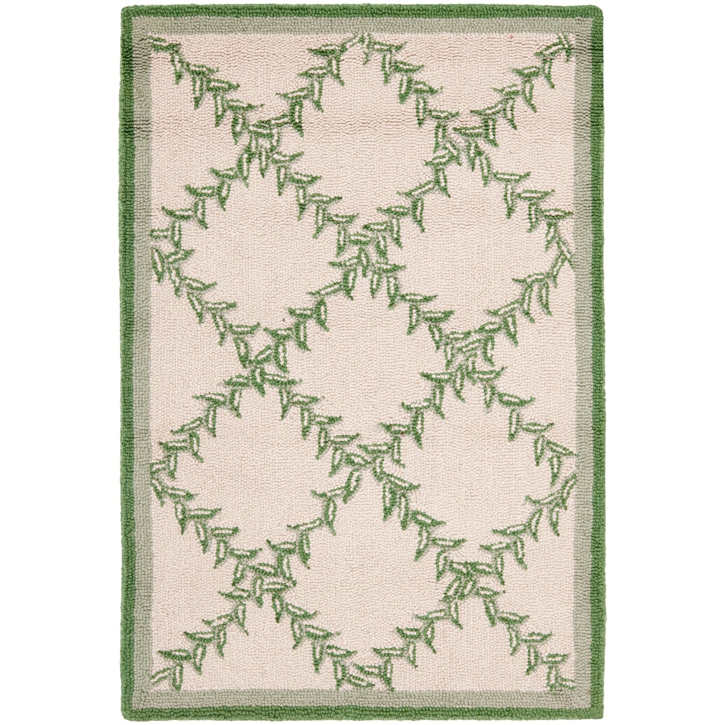 Tapis en laine fait main Chelsea Sunstripe Treillis de style campagnard français SAFAVIEH