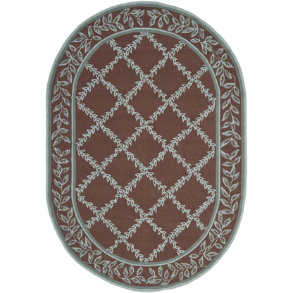 Tapis en laine fait main Chelsea Sunstripe Treillis de style campagnard français SAFAVIEH