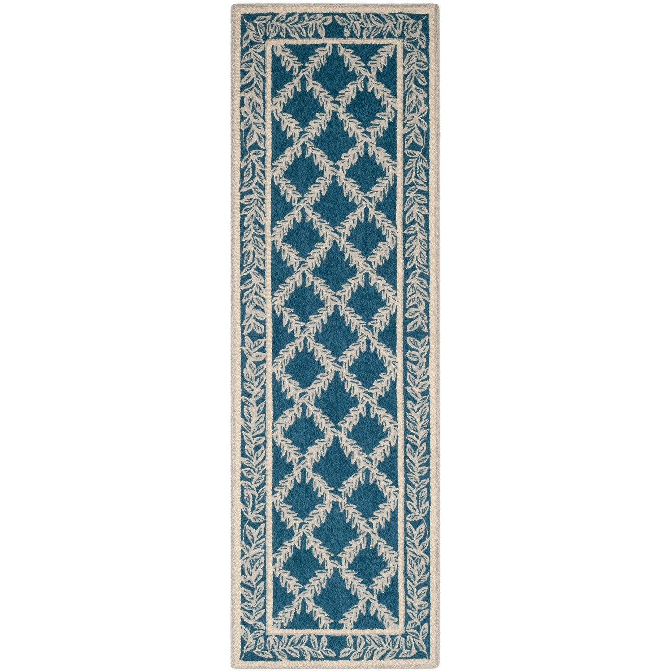Tapis en laine fait main Chelsea Sunstripe Treillis de style campagnard français SAFAVIEH