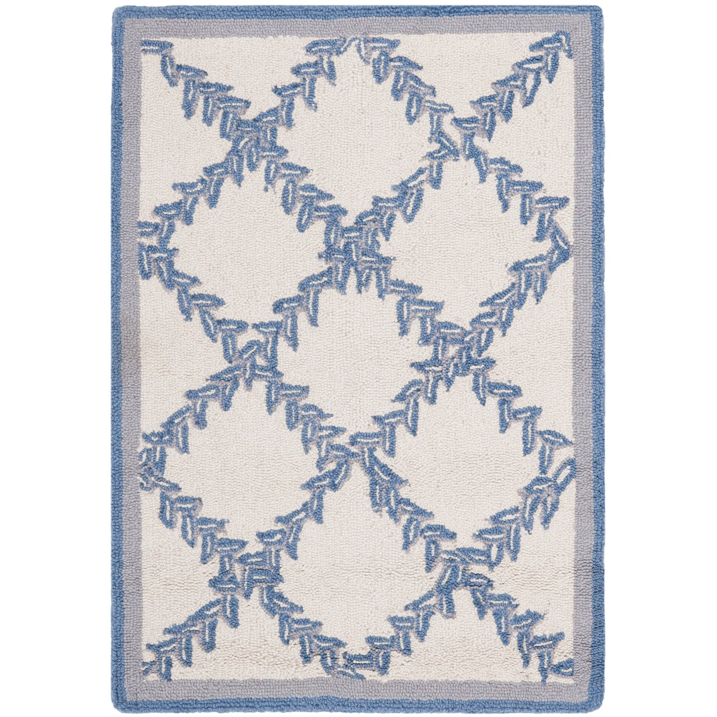 Tapis en laine fait main Chelsea Sunstripe Treillis de style campagnard français SAFAVIEH
