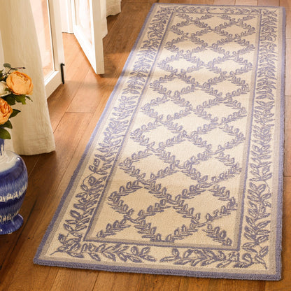 Tapis en laine fait main Chelsea Sunstripe Treillis de style campagnard français SAFAVIEH