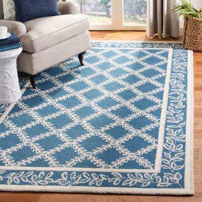 Tapis en laine fait main Chelsea Sunstripe Treillis de style campagnard français SAFAVIEH