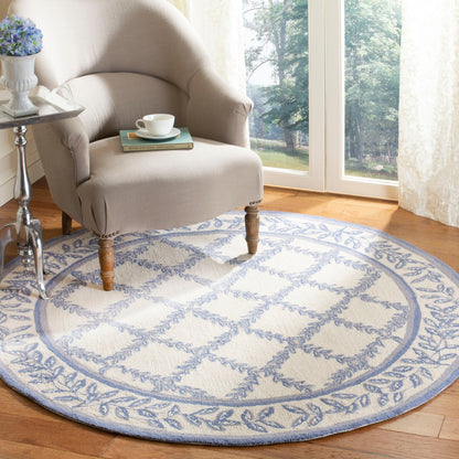Tapis en laine fait main Chelsea Sunstripe Treillis de style campagnard français SAFAVIEH