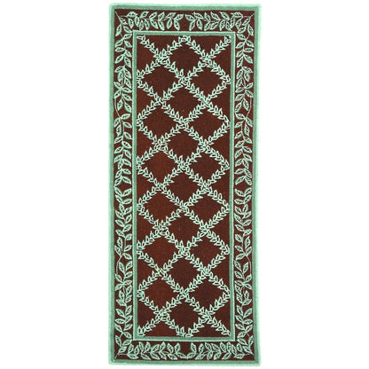 Tapis en laine fait main Chelsea Sunstripe Treillis de style campagnard français SAFAVIEH