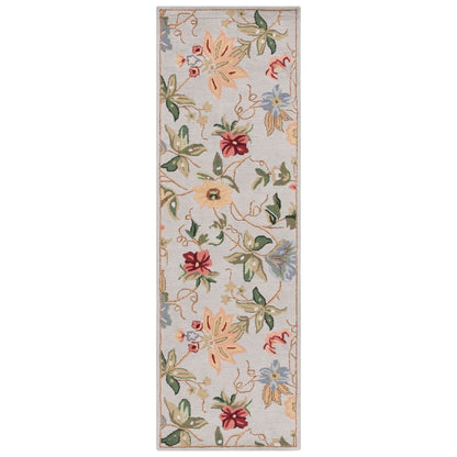 Tapis en laine floral Chelsea Yauhenia fait main SAFAVIEH de style campagnard français