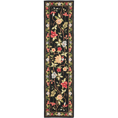 Tapis en laine floral Chelsea Yauhenia fait main SAFAVIEH de style campagnard français