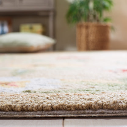 Tapis en laine floral Chelsea Yauhenia fait main SAFAVIEH de style campagnard français