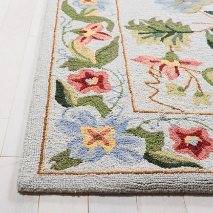 Tapis en laine floral Chelsea Yauhenia fait main SAFAVIEH de style campagnard français