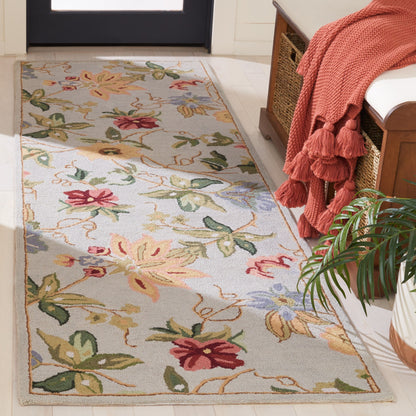 Tapis en laine floral Chelsea Yauhenia fait main SAFAVIEH de style campagnard français