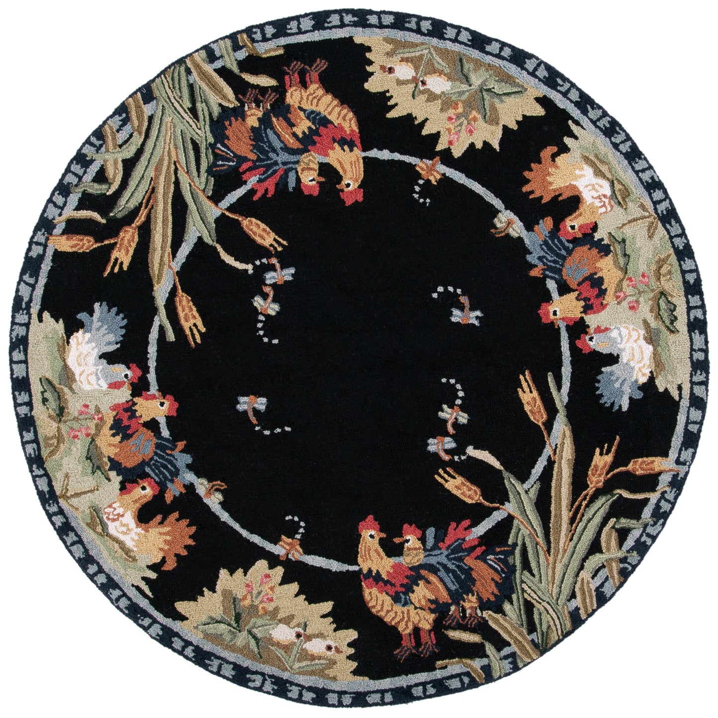 Tapis en laine fait main Chelsea Yauheniya de style coq de campagne française SAFAVIEH