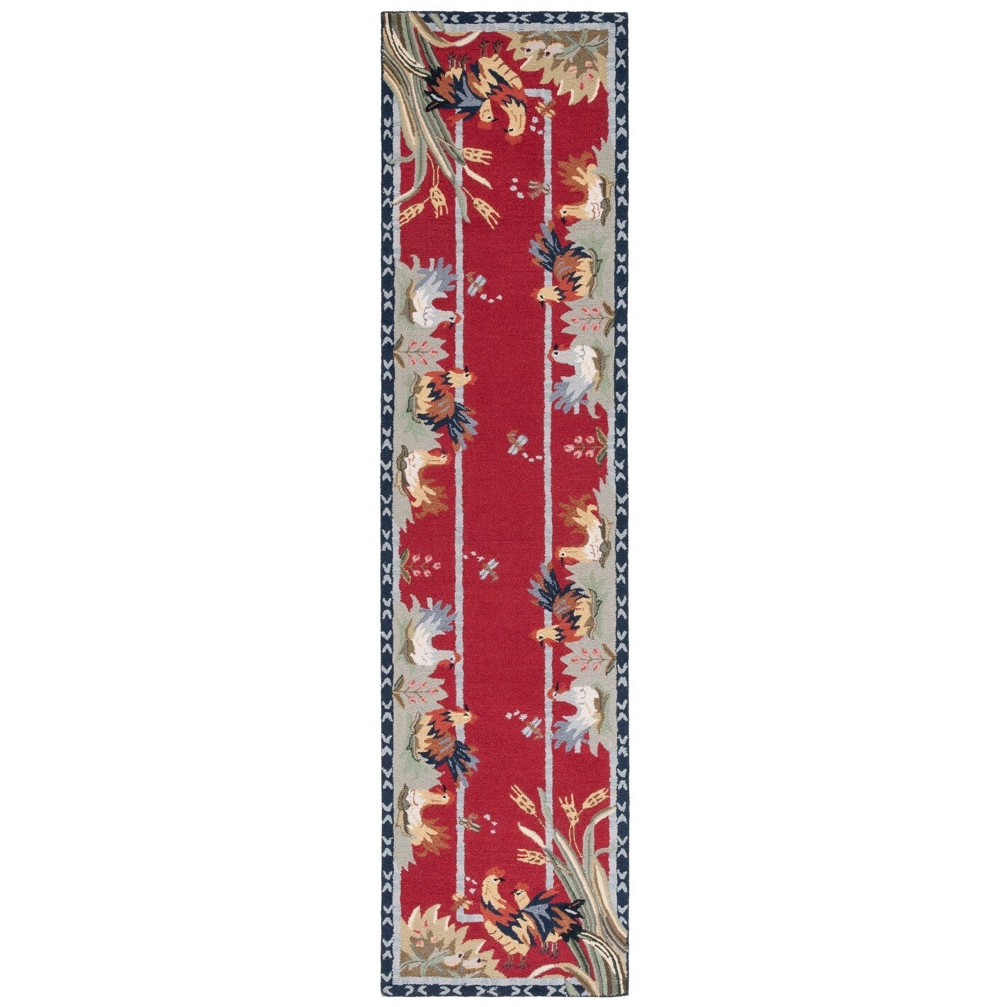 Tapis en laine fait main Chelsea Yauheniya de style coq de campagne française SAFAVIEH