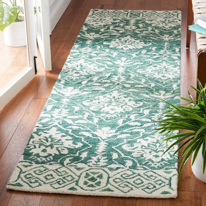 Tapis en laine florale Elvedina fait main SAFAVIEH, teint par immersion
