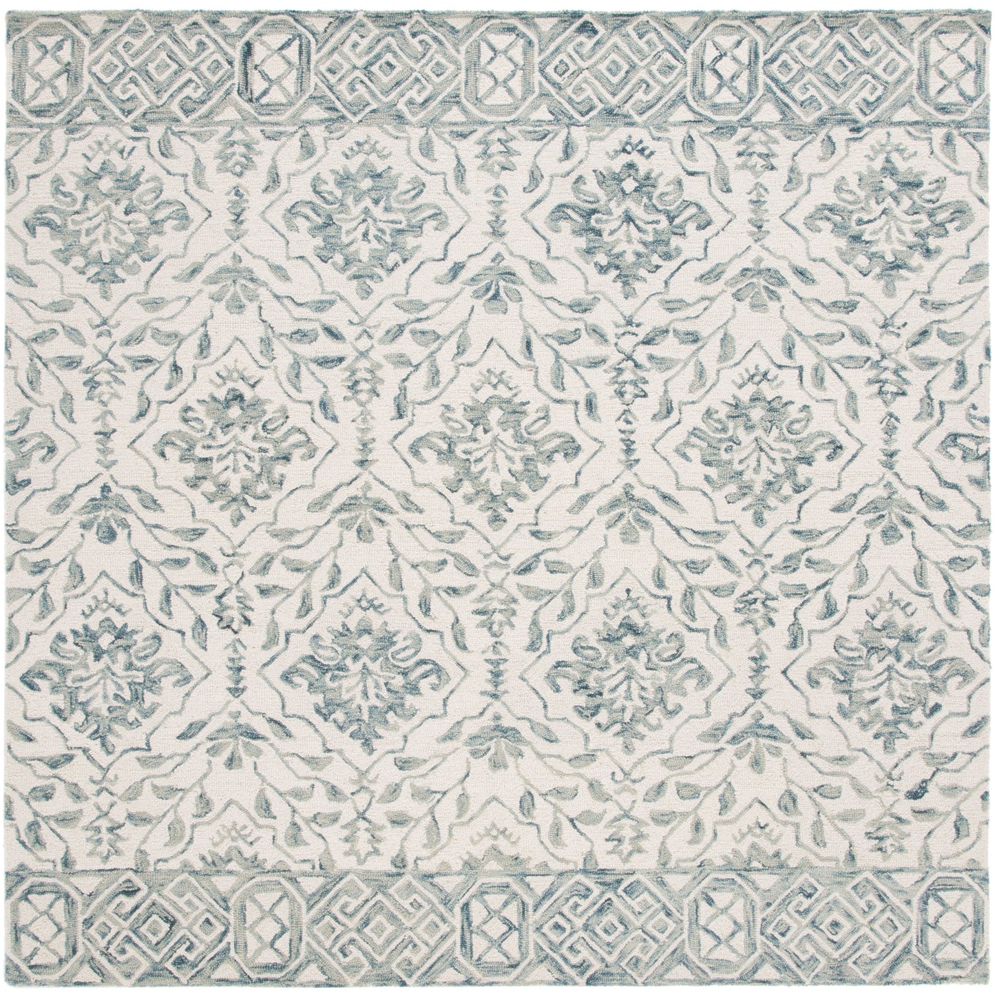 Tapis en laine florale Elvedina fait main SAFAVIEH, teint par immersion