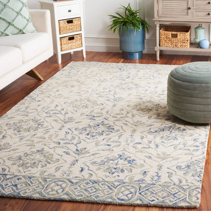 Tapis en laine florale Elvedina fait main SAFAVIEH, teint par immersion