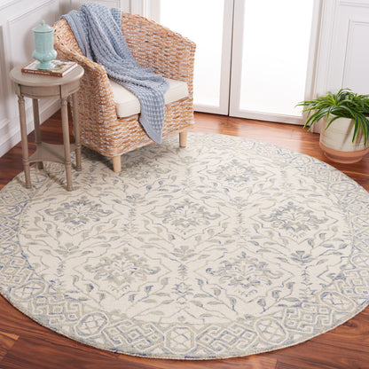 Tapis en laine florale Elvedina fait main SAFAVIEH, teint par immersion