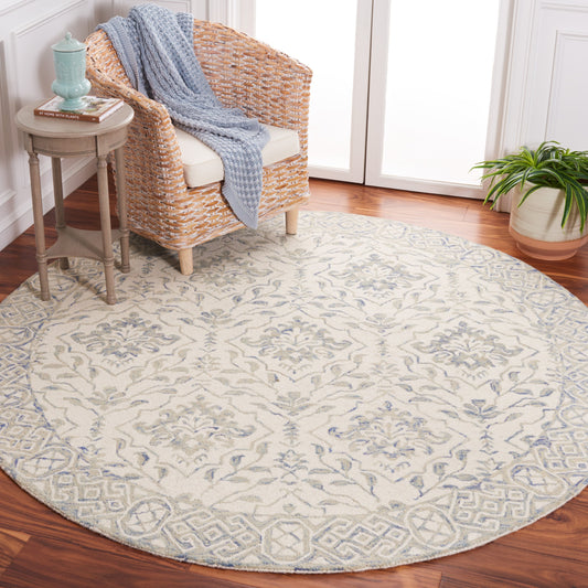 Tapis en laine florale Elvedina fait main SAFAVIEH, teint par immersion