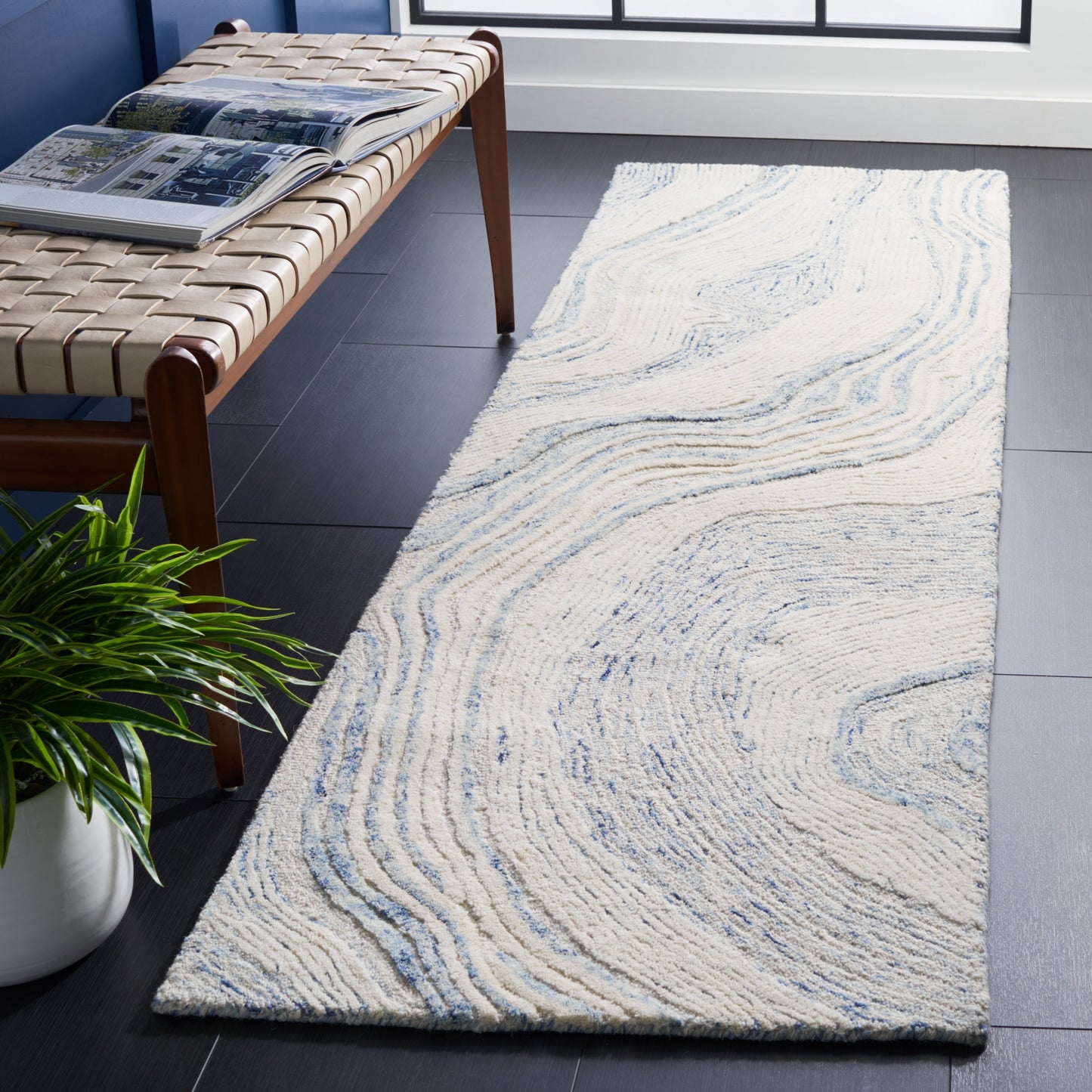 Tapis en laine abstrait moderne Klari de Fifth Avenue fait main SAFAVIEH