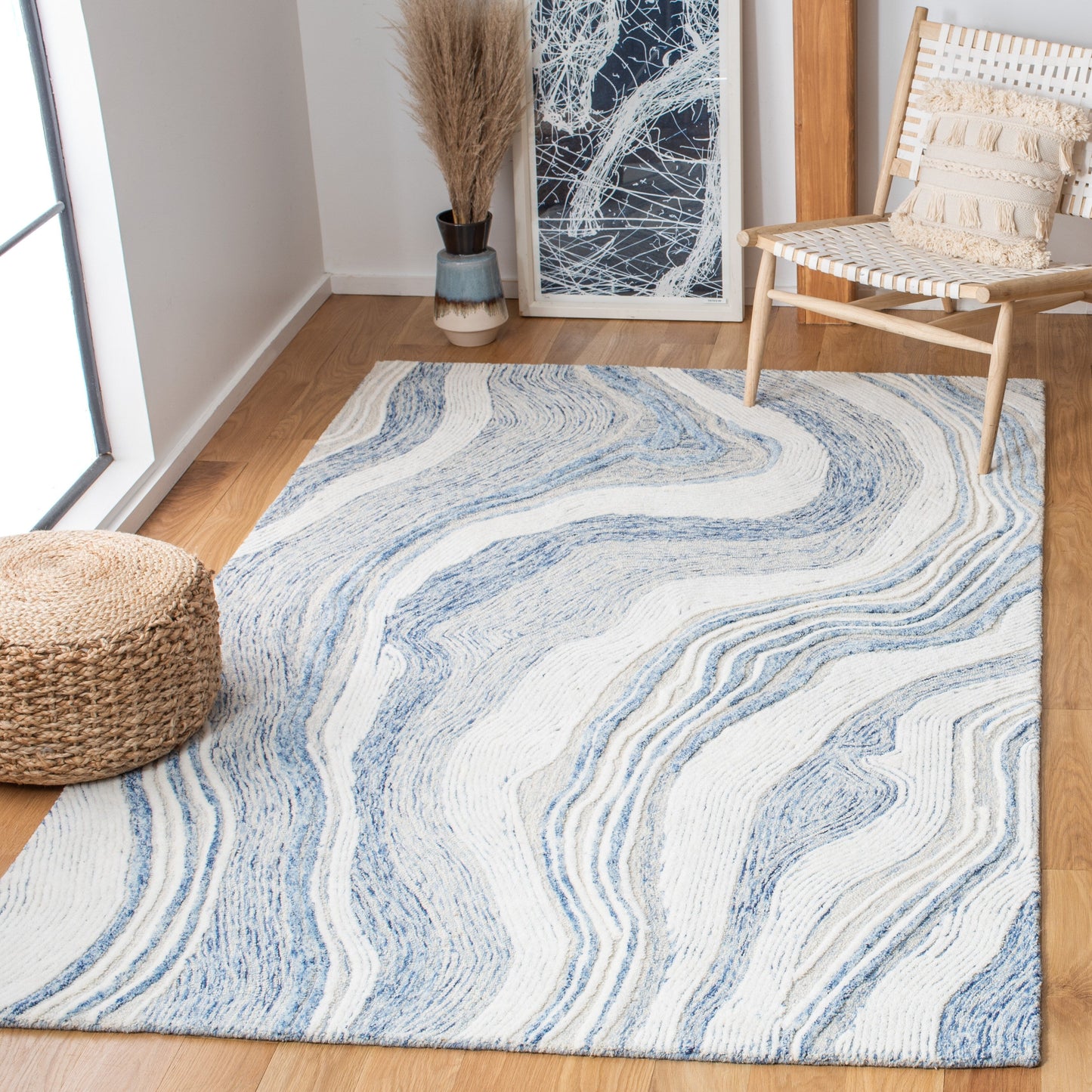 Tapis en laine abstrait moderne Klari de Fifth Avenue fait main SAFAVIEH