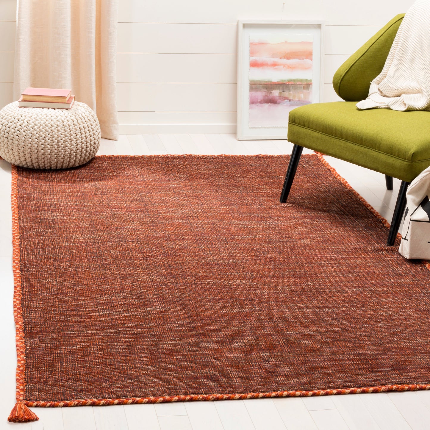 Tapis décontracté en coton tissé à plat Montauk Jahi de SAFAVIEH