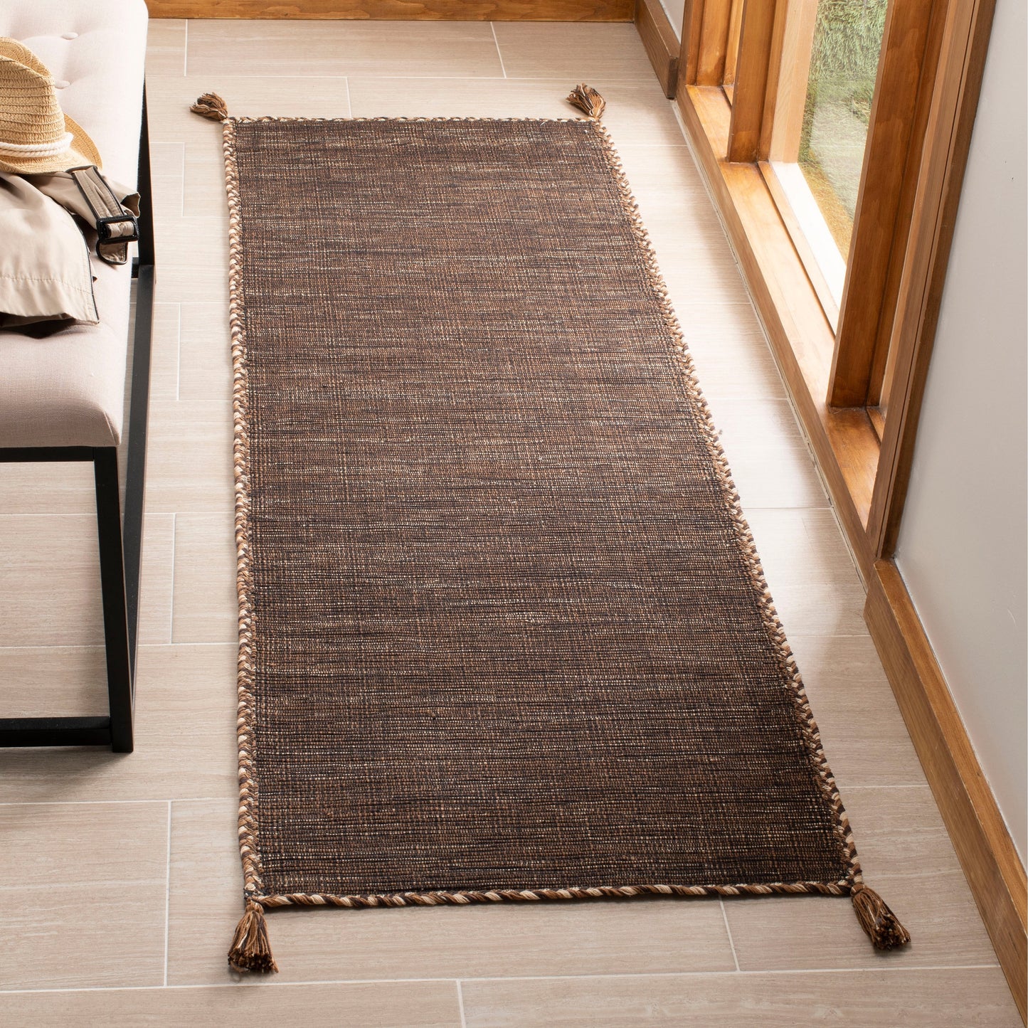 Tapis décontracté en coton tissé à plat Montauk Jahi de SAFAVIEH