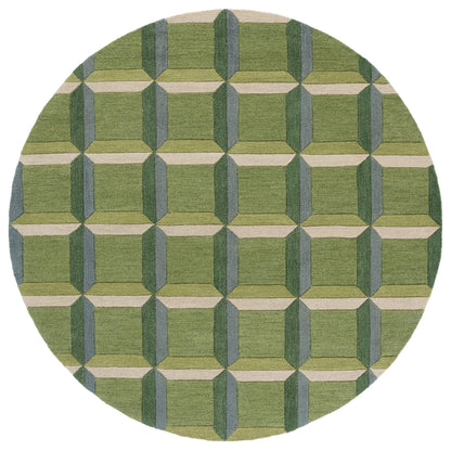 Tapis en laine fait main SAFAVIEH Genre Hikariko, style moderne du milieu du siècle