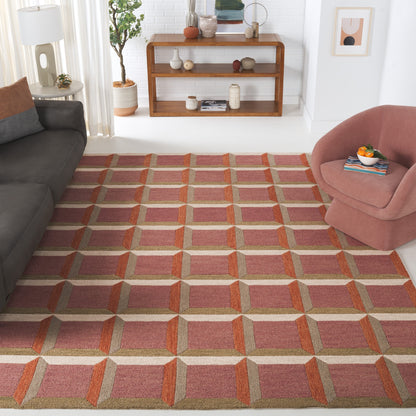Tapis en laine fait main SAFAVIEH Genre Hikariko, style moderne du milieu du siècle