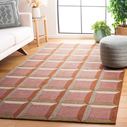 Tapis en laine fait main SAFAVIEH Genre Hikariko, style moderne du milieu du siècle
