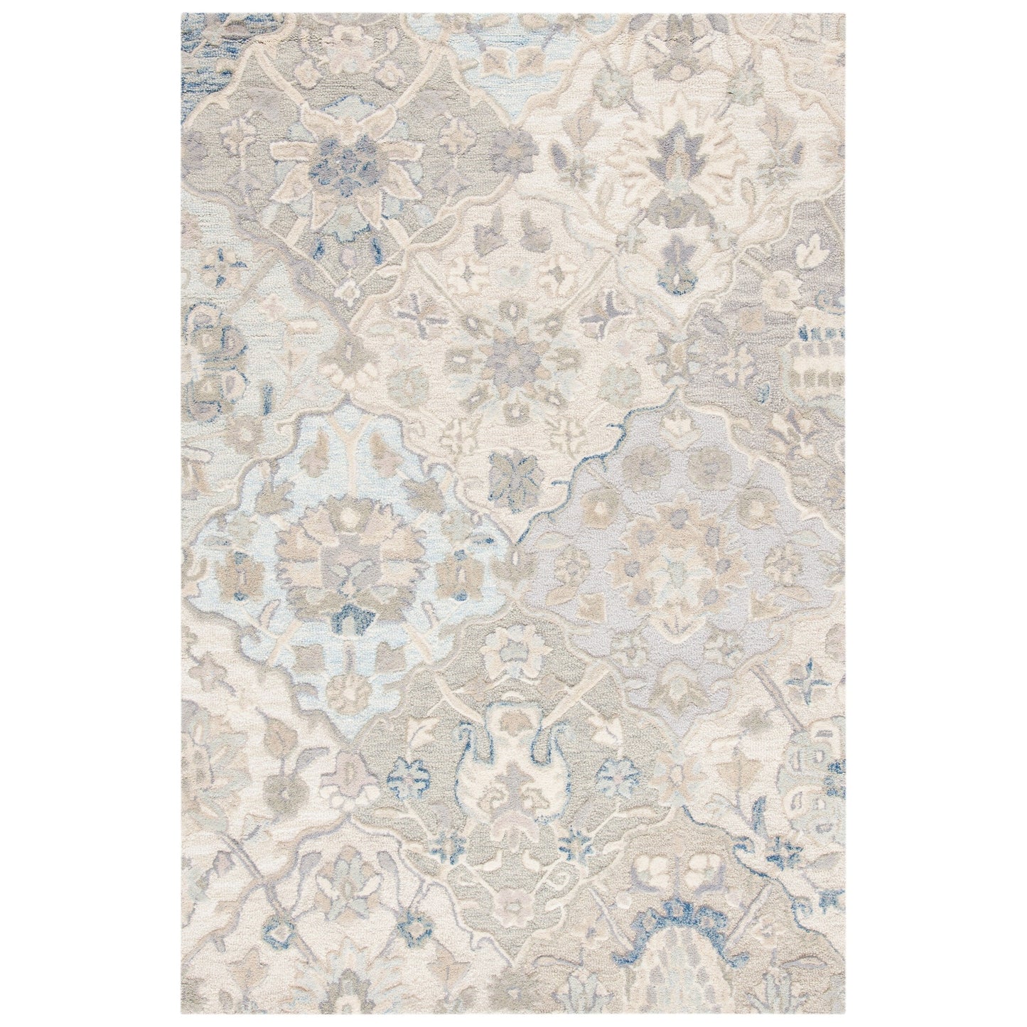 Tapis en laine imprimé floral glamour fait main SAFAVIEH