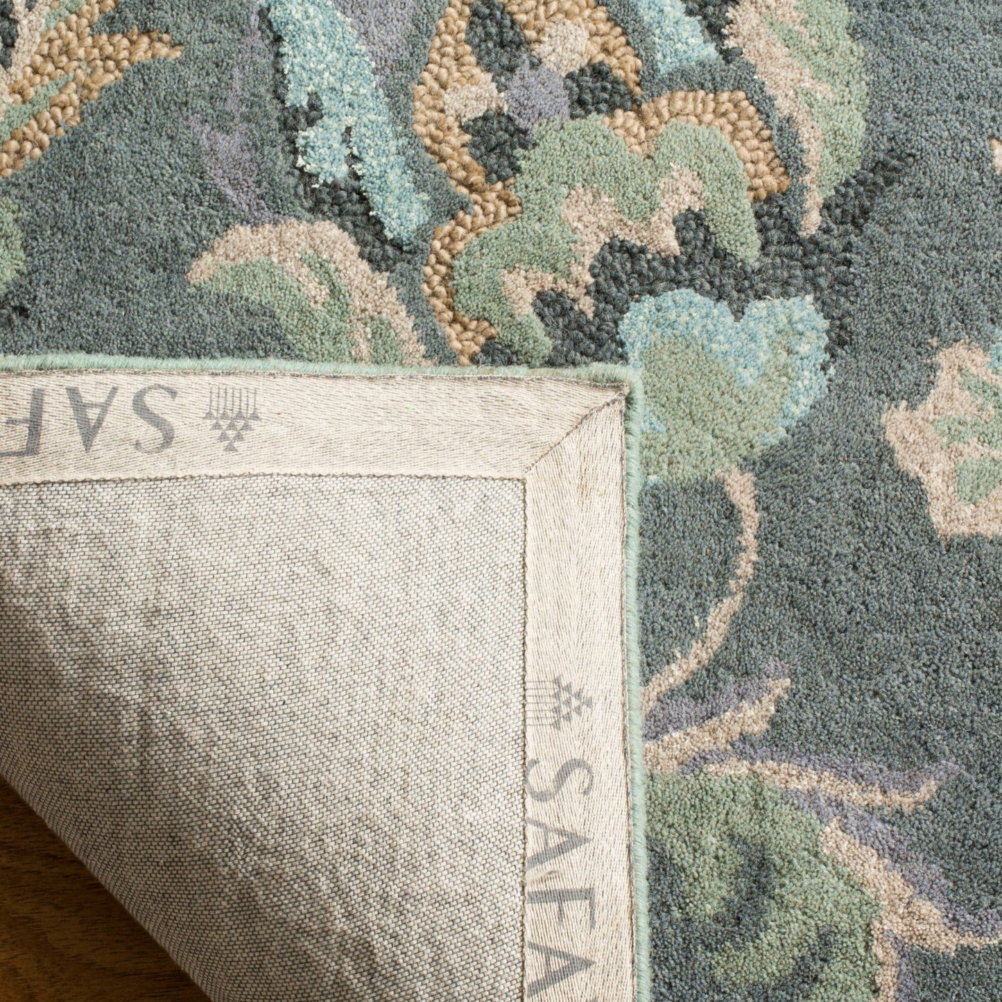 Tapis en laine floral fait main SAFAVIEH Jardin Aase Country