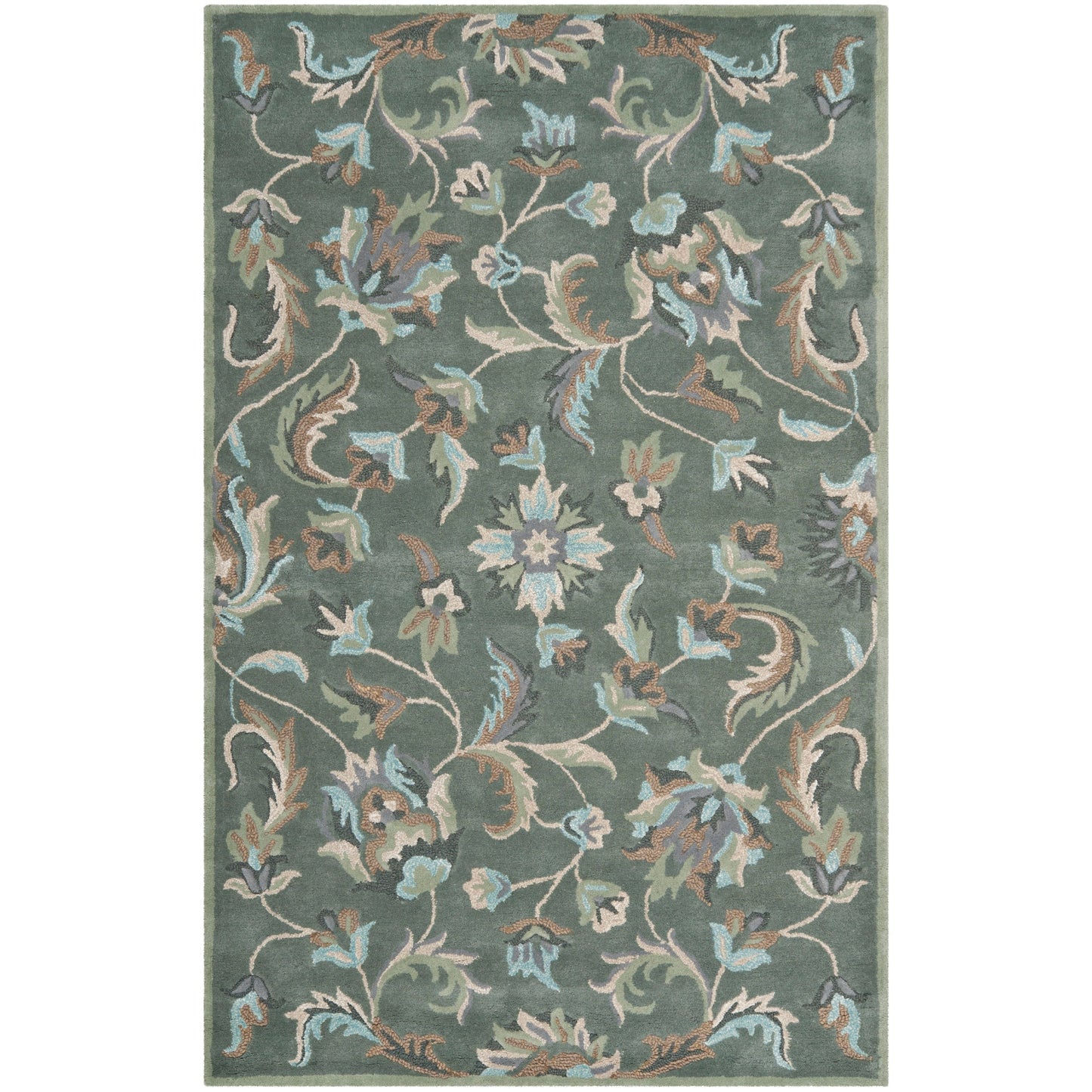 Tapis en laine floral fait main SAFAVIEH Jardin Aase Country