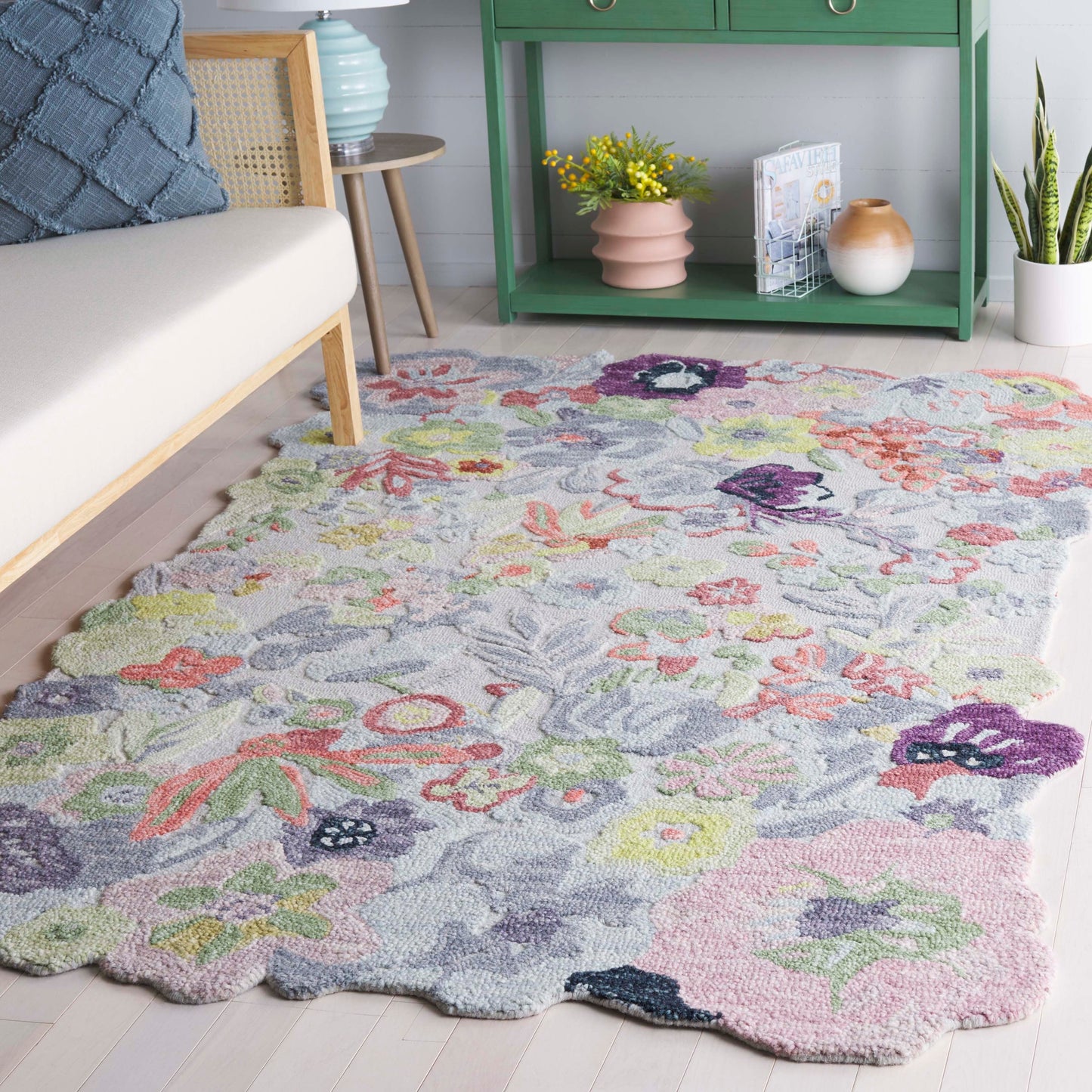 Tapis en laine fait main SAFAVIEH Jardin Malfrid Country