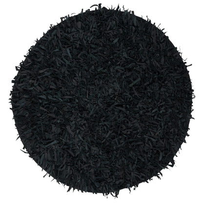 SAFAVIEH Tapis en cuir moderne à poils longs Blayne fait à la main