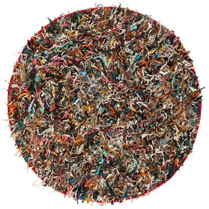 Tapis décoratif moderne en cuir fait main SAFAVIEH Shag Doinita