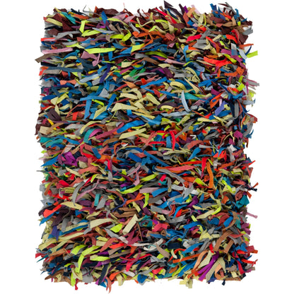 Tapis décoratif moderne en cuir fait main SAFAVIEH Shag Doinita