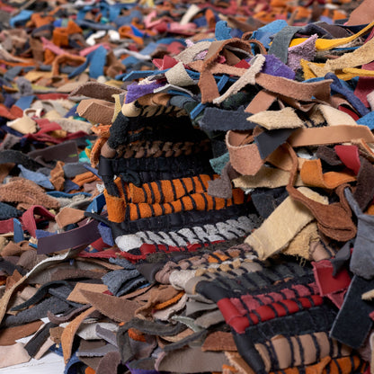 Tapis décoratif moderne en cuir fait main SAFAVIEH Shag Doinita