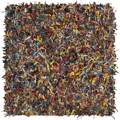 Tapis décoratif moderne en cuir fait main SAFAVIEH Shag Doinita