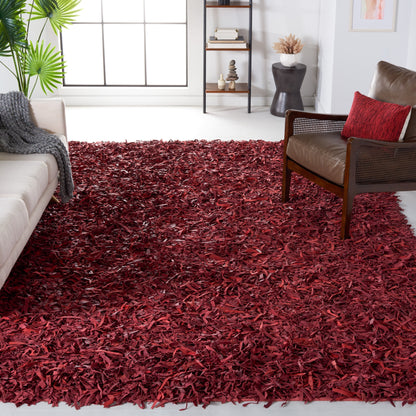 Tapis décoratif moderne en cuir fait main SAFAVIEH Shag Doinita