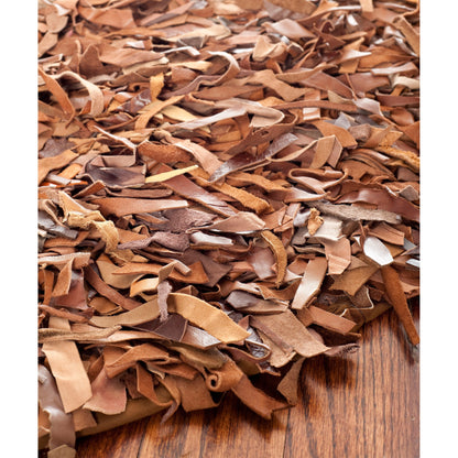 Tapis décoratif moderne en cuir fait main SAFAVIEH Shag Doinita